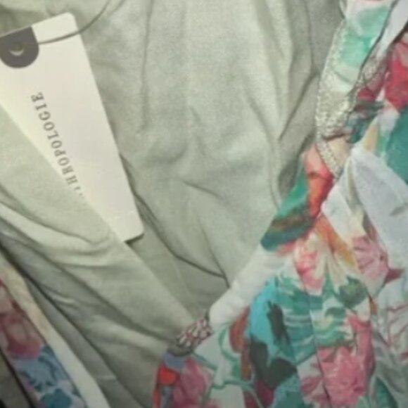 Brand New By Anthropologie Chiffon Smock Midi Dress - Picture 6 of 14